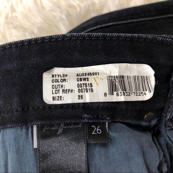 7 For All Mankind 7FAM Skinny A-Pocket Black Jeans 26 - Picture 5 of 7